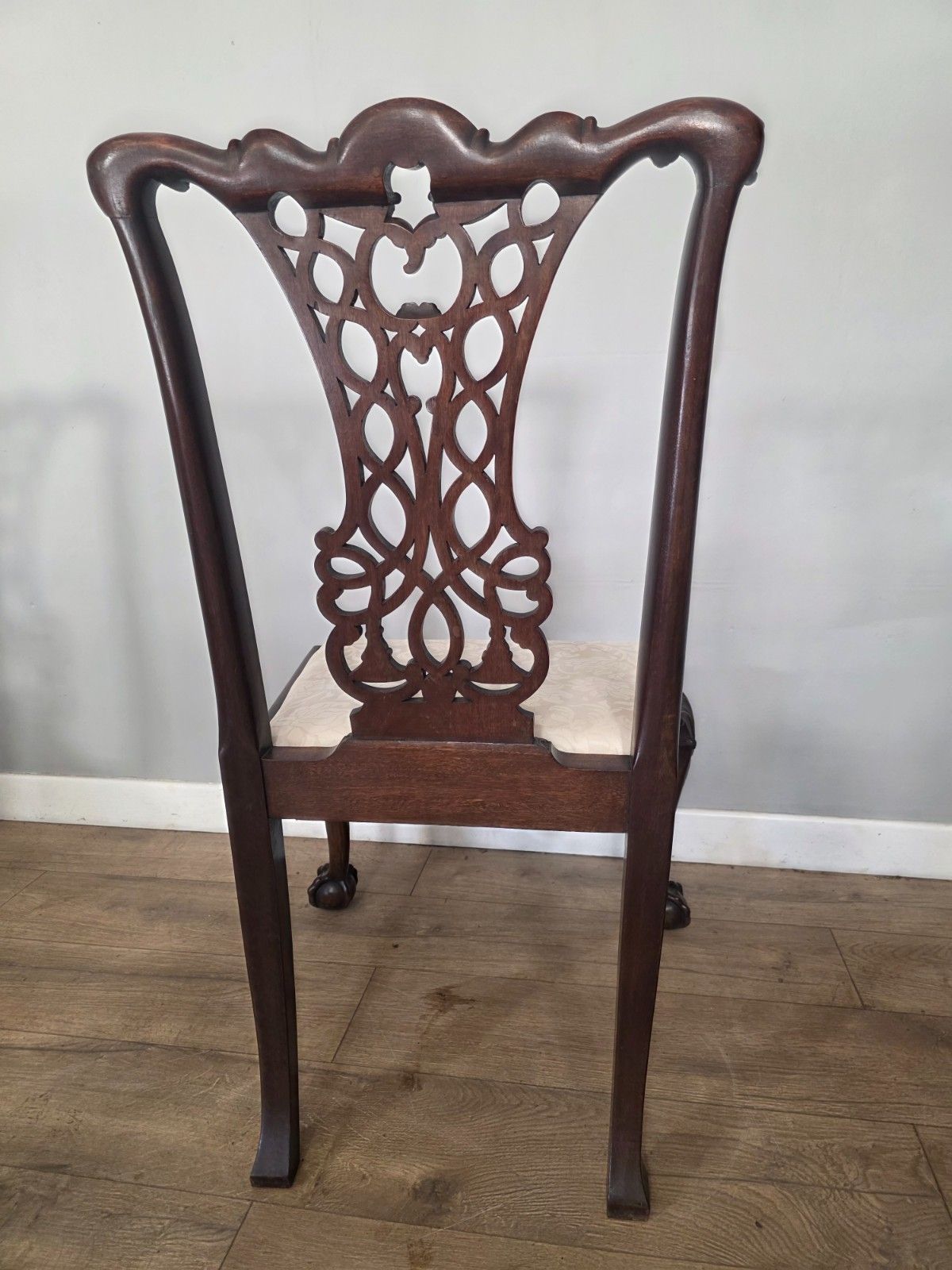 photo buy Antique Chippendale Style Mahogany Dining Chairs With Ball & Claw Feet 1910