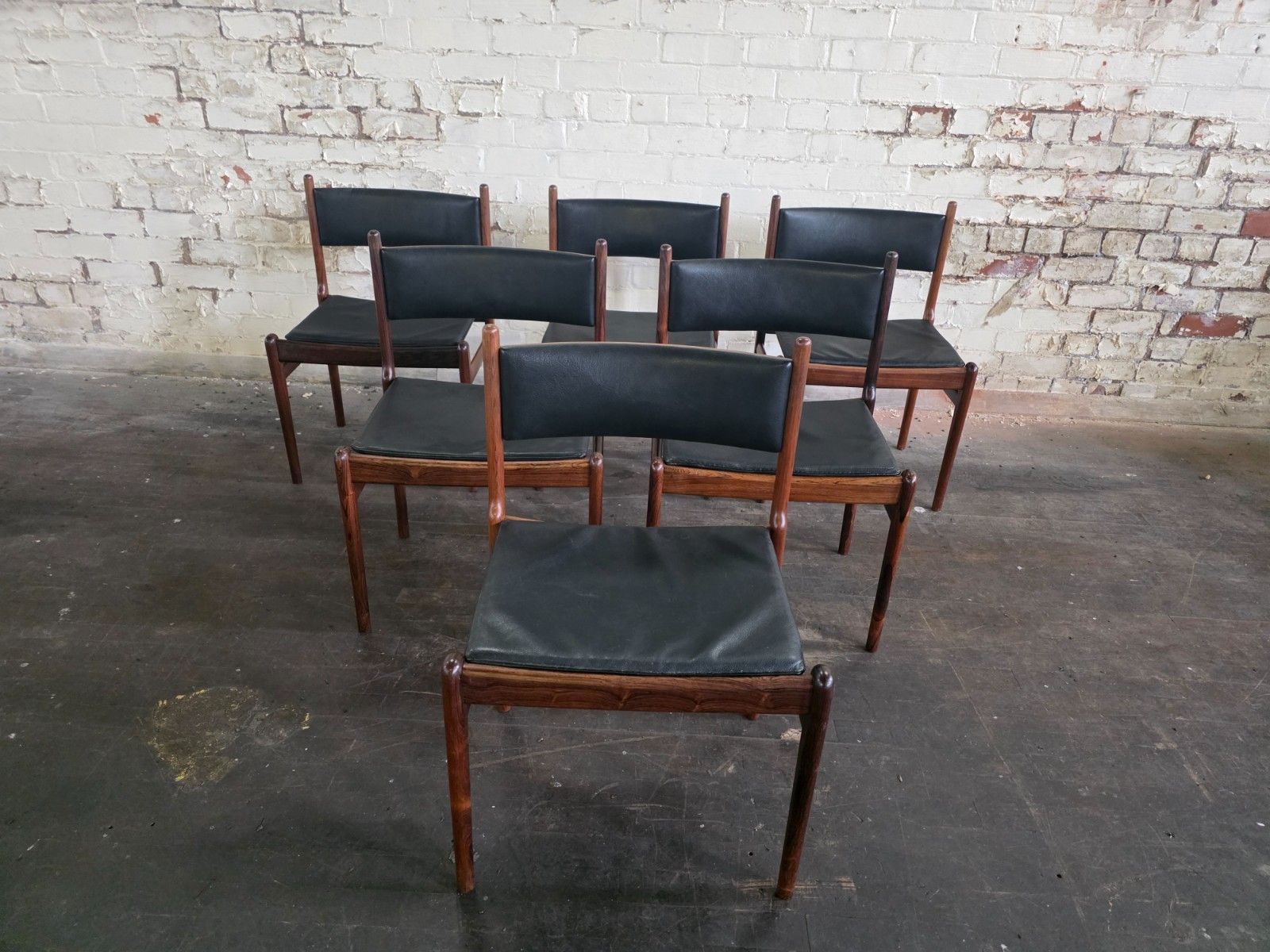 Set Of 6 Danish Dining Chairs By Kai Lyngfeldt Larsen photo for sale