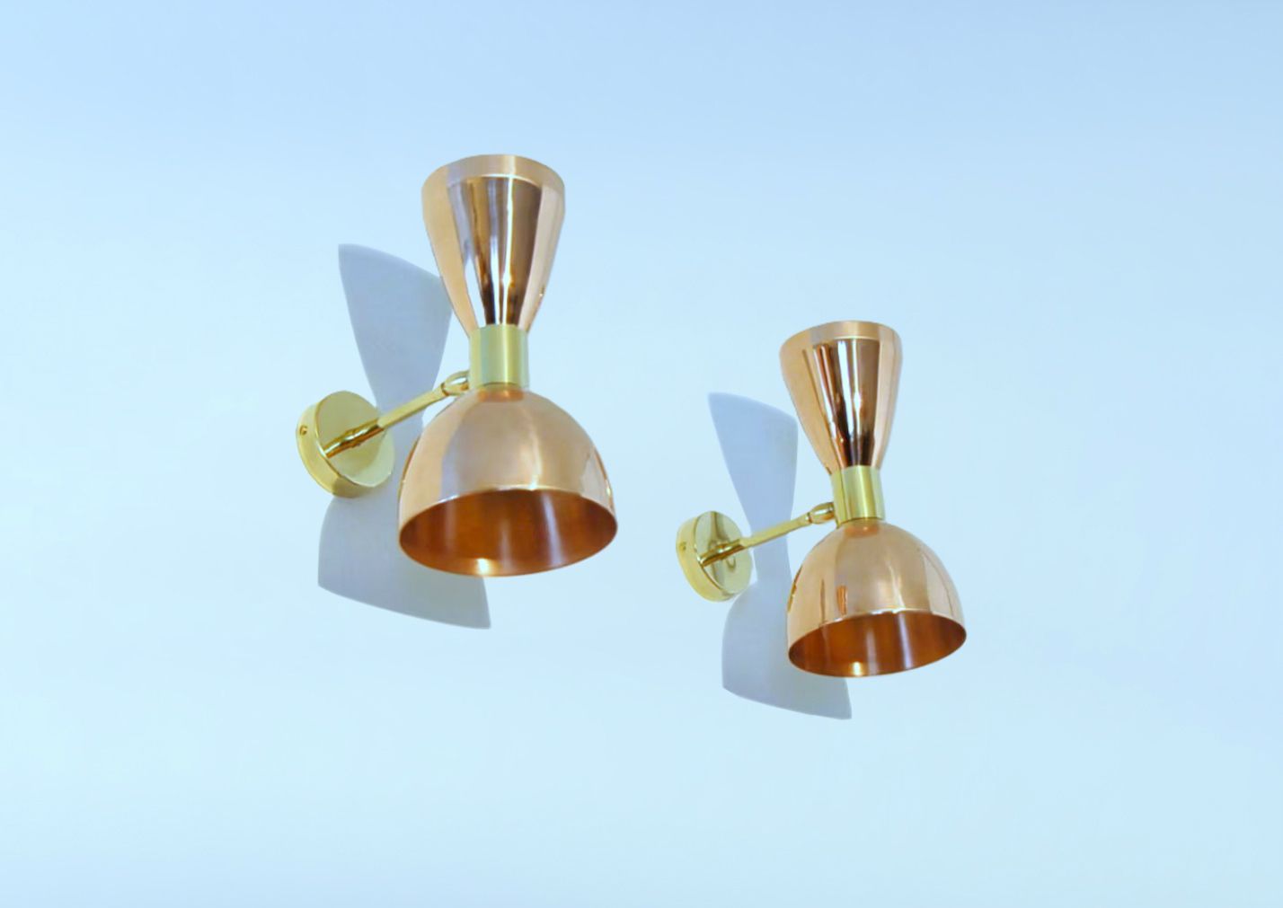 Pair Of Wall Lamp Art. A 045   Copper / Brass   Deyroo Lighting photo 350.0