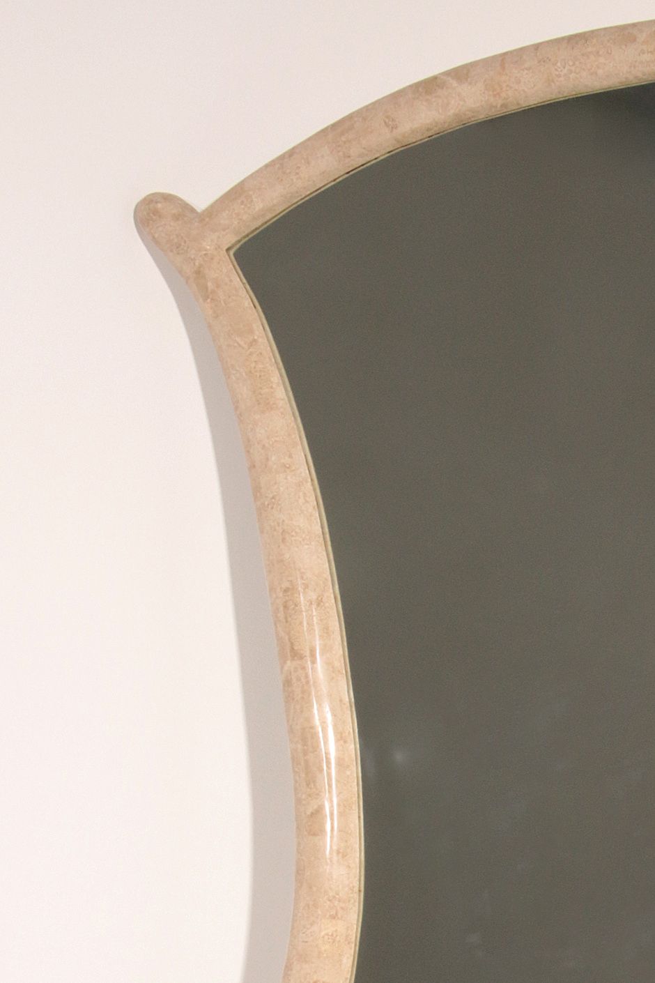Very Big Monumental Italian Travertine Mosaic Mirror, Circa 1960 photo furniture
