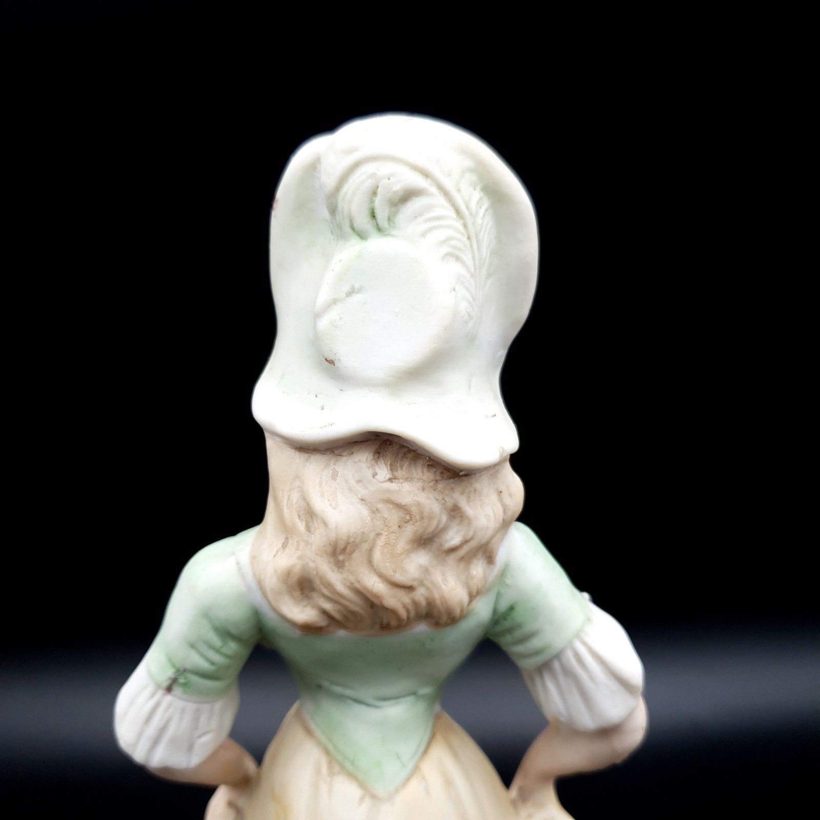 Antique Bisque Figurine Lady & Man Matte Marked Green Gold Continental German? photo buy