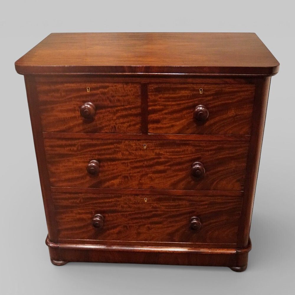 Small Victorian Mahogany Chest Of Drawers