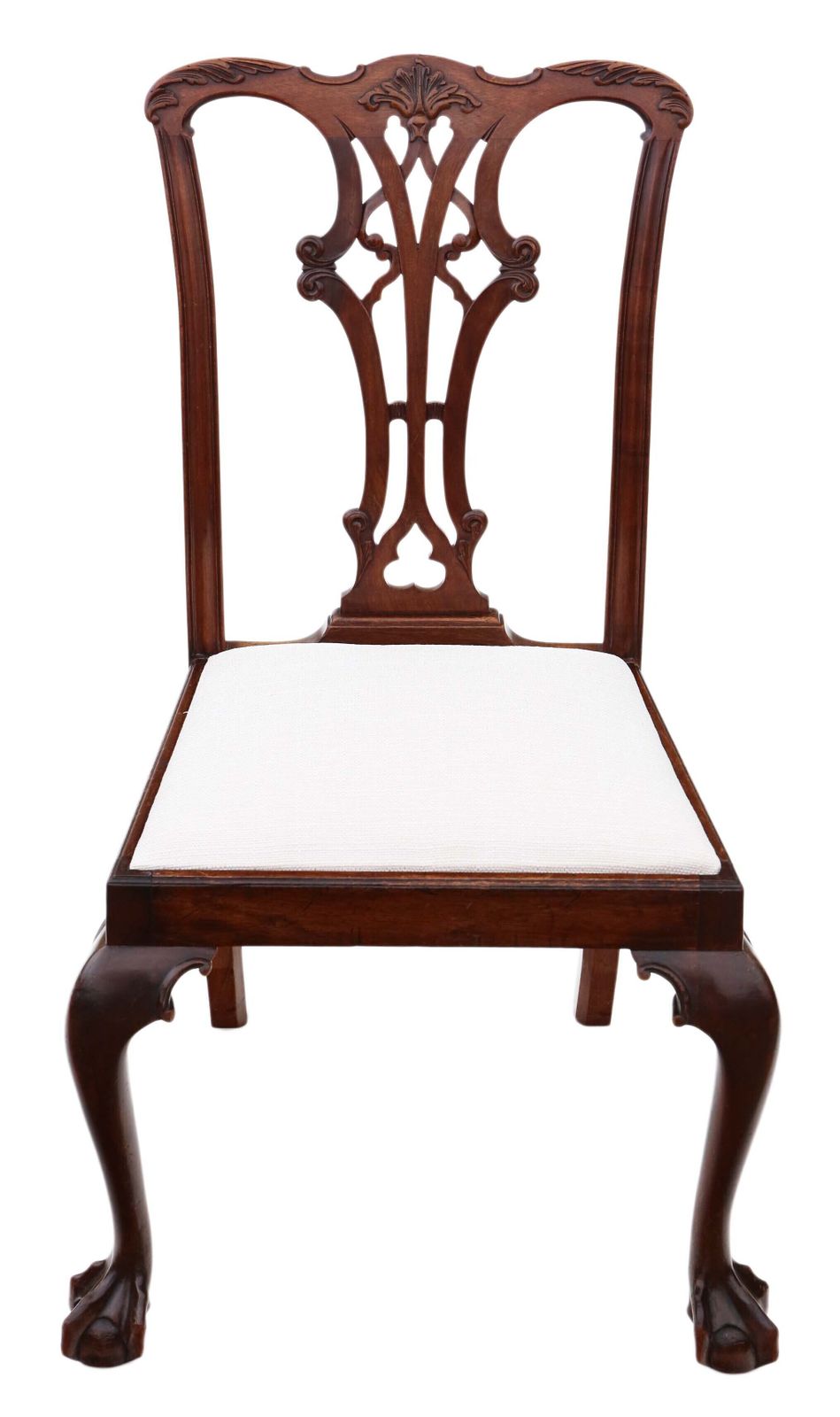 photo for sale Antique C.1910 Georgian Revival Mahogany Dining Chairs: Set Of 8 (6+2)