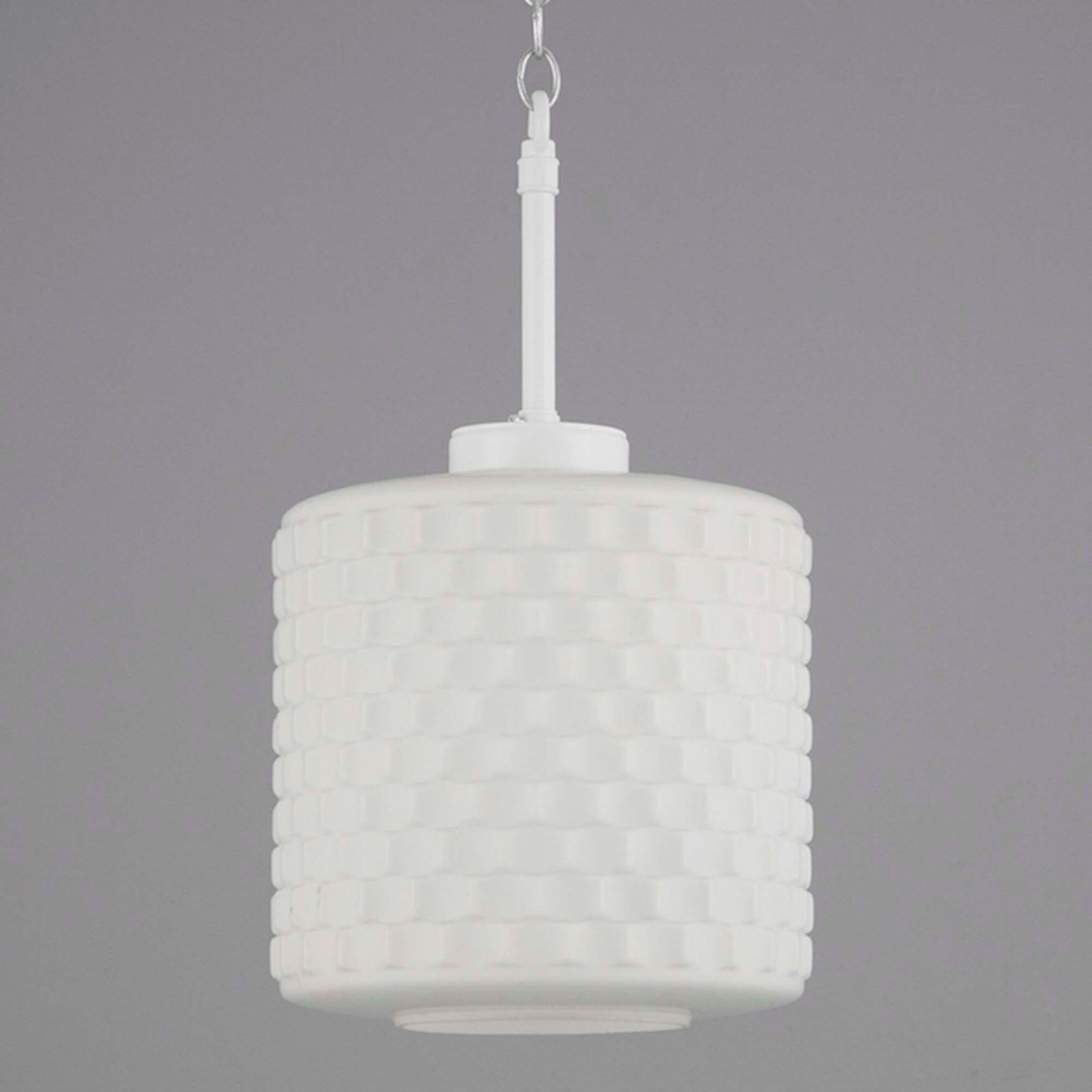 Mid Century Czechoslovakian Textured Opaline Glass Pendant Light, 1960s photo vintage