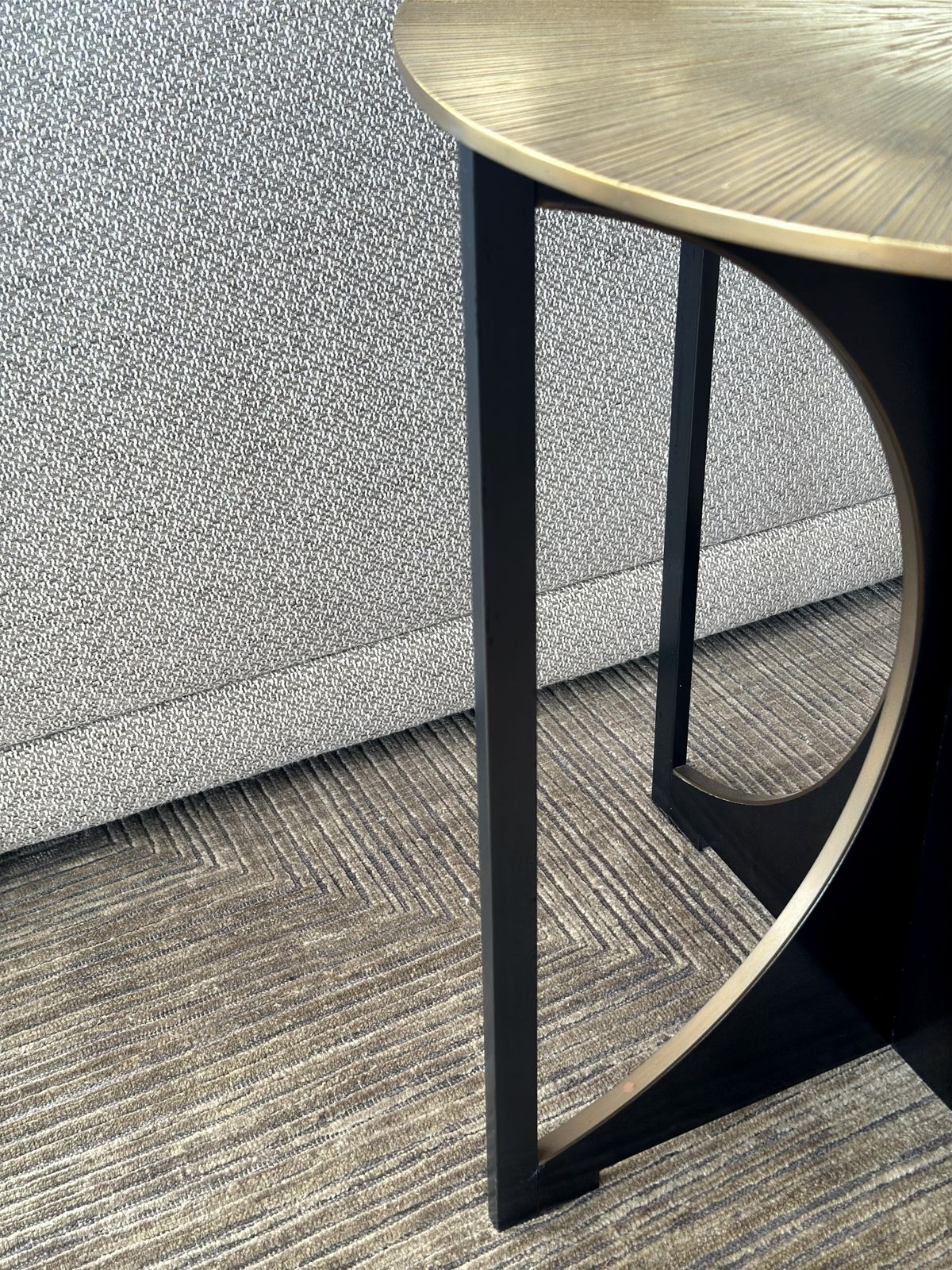 Catalina Bronze And Milled Steel Side Table By Tuell & Reynolds, 2016 photo vintage