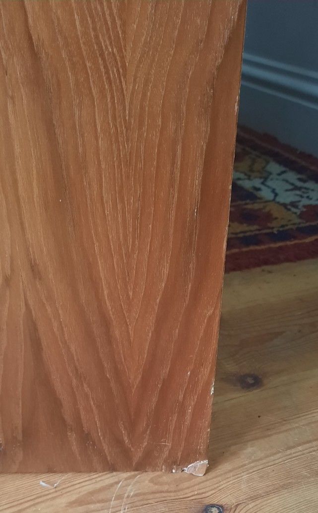 photo for sale Vintage Beaver Tapley Style Teak Veneer Mid Century Open Bookcase Adjustable