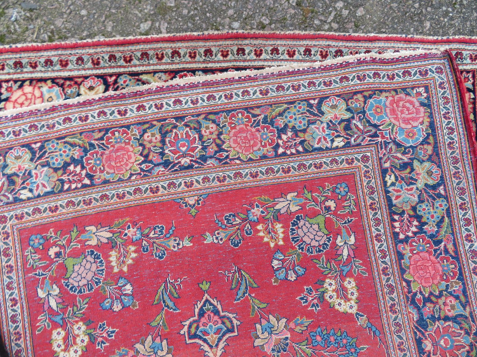photo for sale Antique Asian Pictorial Rug. 166cm X 104cm