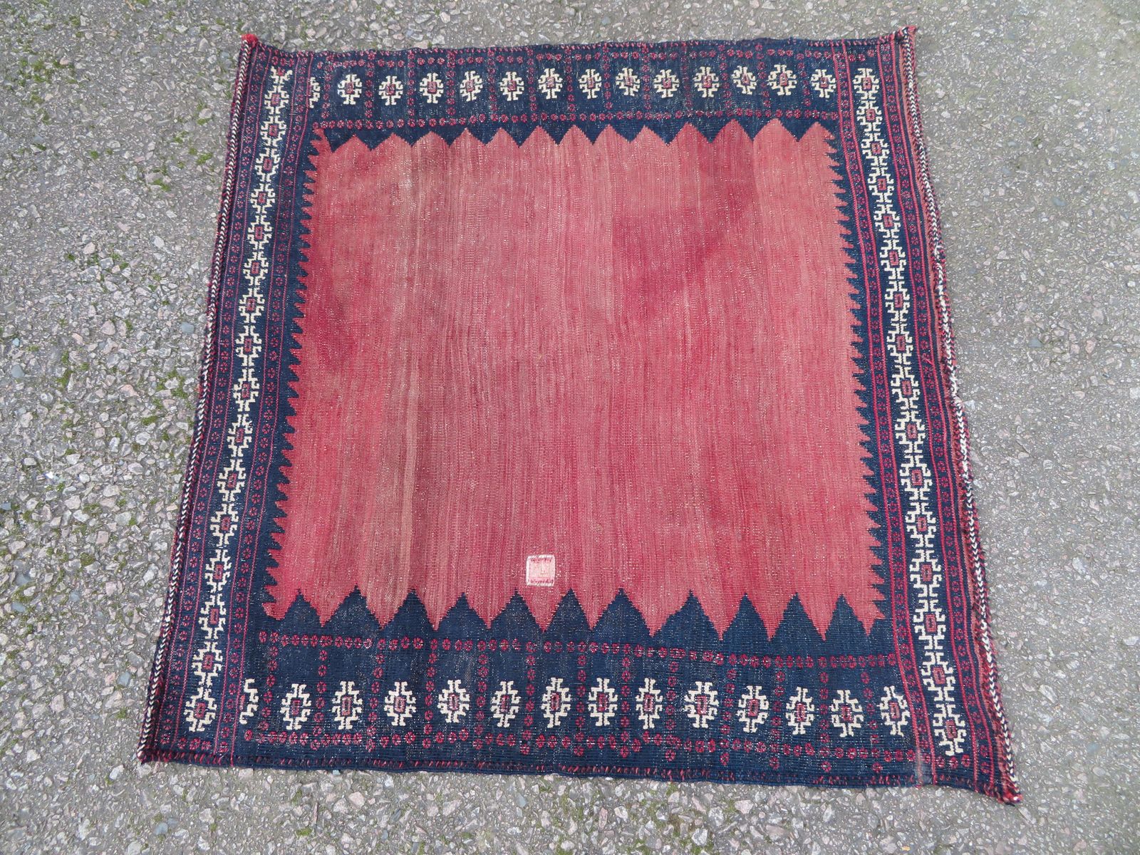 Antique Asian Dining Or Bread Sofreh Rug. 112cm X 115cm. photo furniture