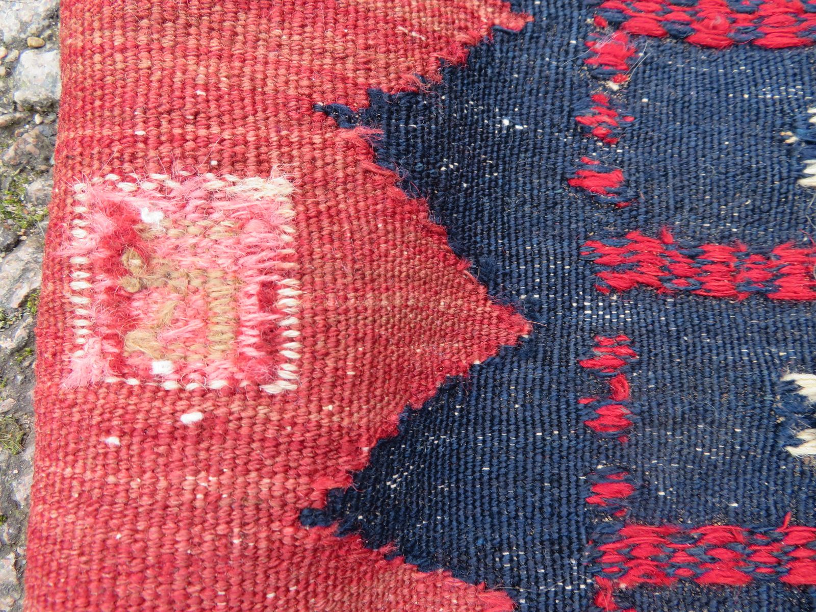 photo for sale Antique Asian Dining Or Bread Sofreh Rug. 112cm X 115cm.