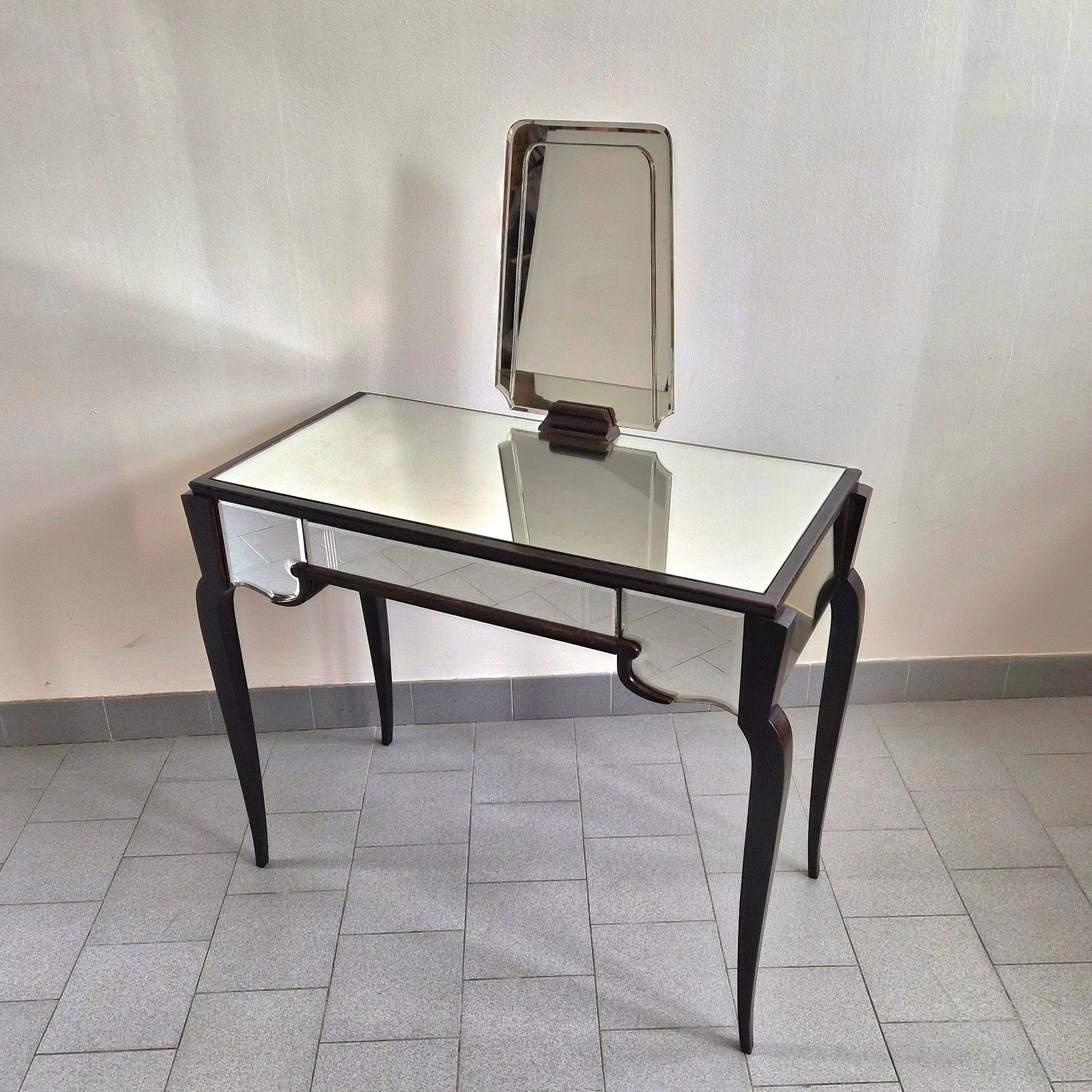 Vintage 1930s Mahogany & Mirror Art Deco Dressing Table 30s Retro 1930s photo buy
