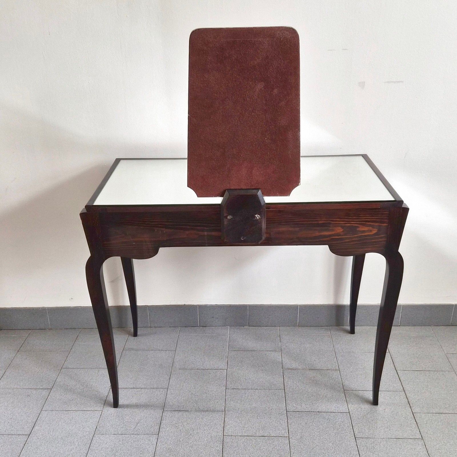 photo for sale Vintage 1930s Mahogany & Mirror Art Deco Dressing Table 30s Retro 1930s