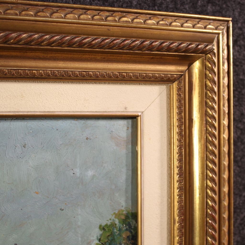 650.0 Signed Italian Landscape Painting From The 20th Century photo