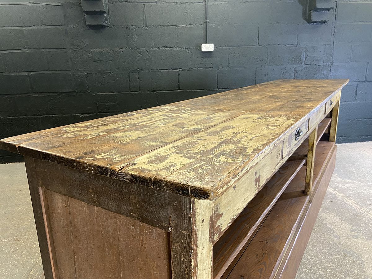 Large French Antique Hardware Shop Counter photo for sale