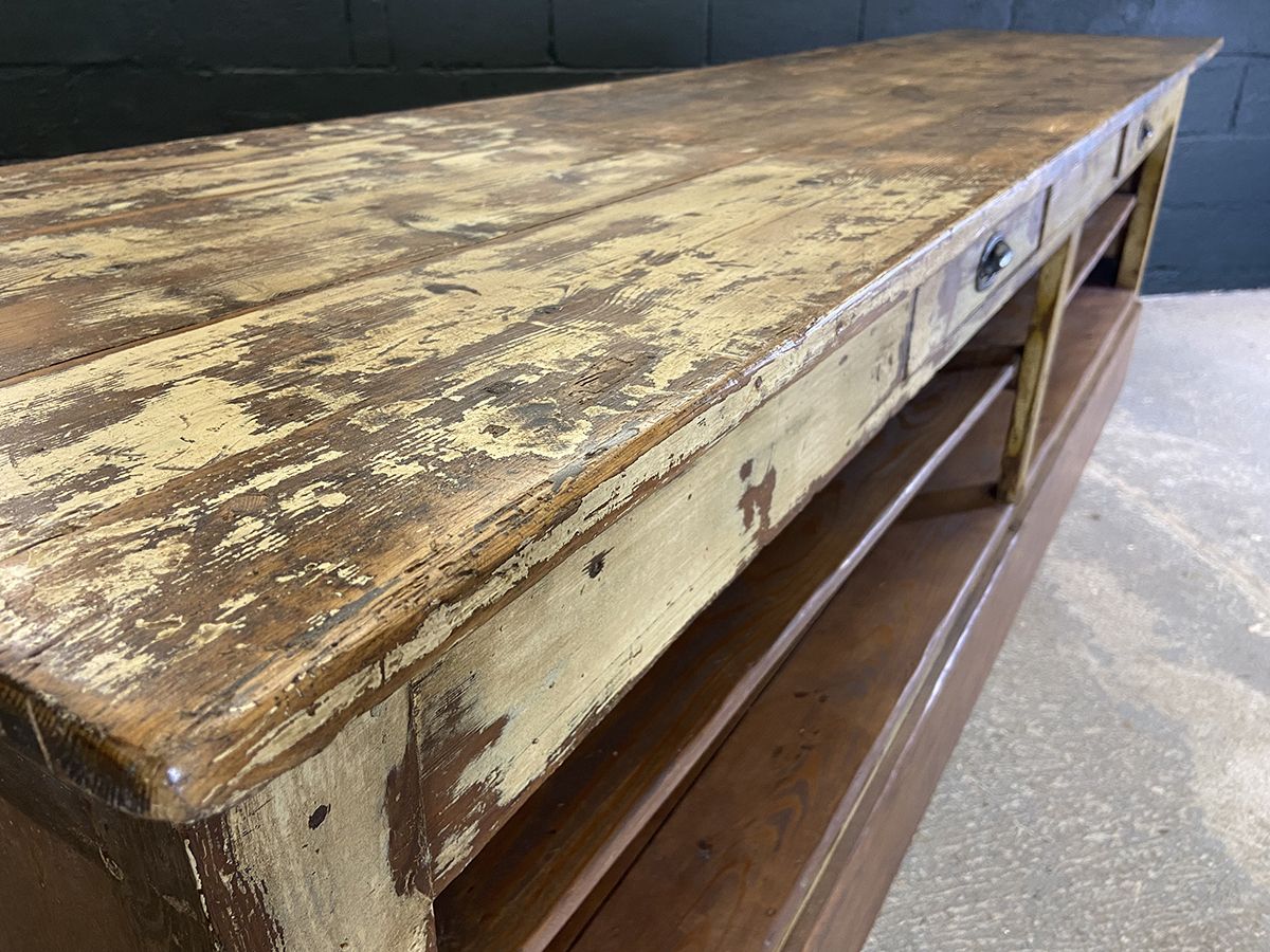 3350.0 Large French Antique Hardware Shop Counter photo