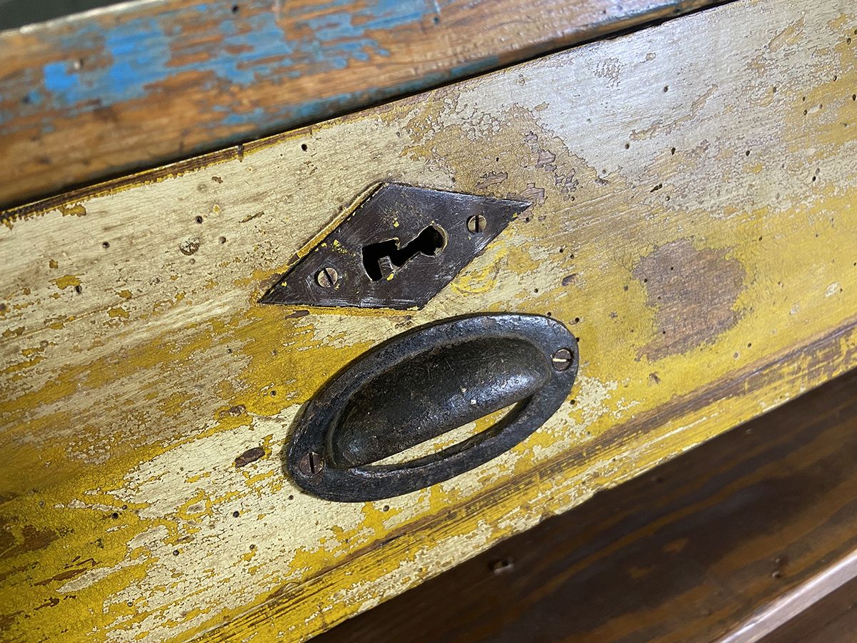 photo buy Large French Antique Hardware Shop Counter