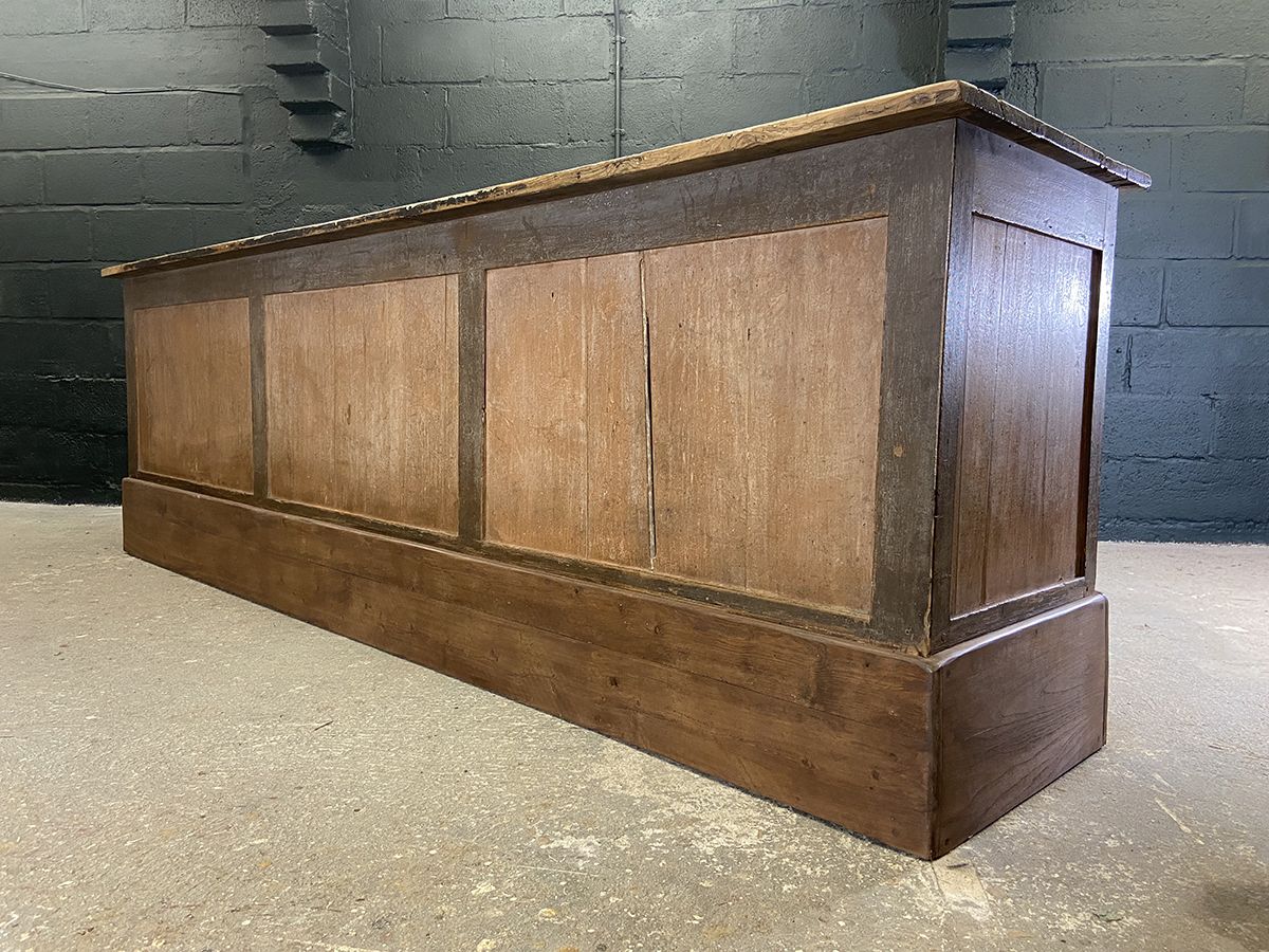 photo vintage Large French Antique Hardware Shop Counter