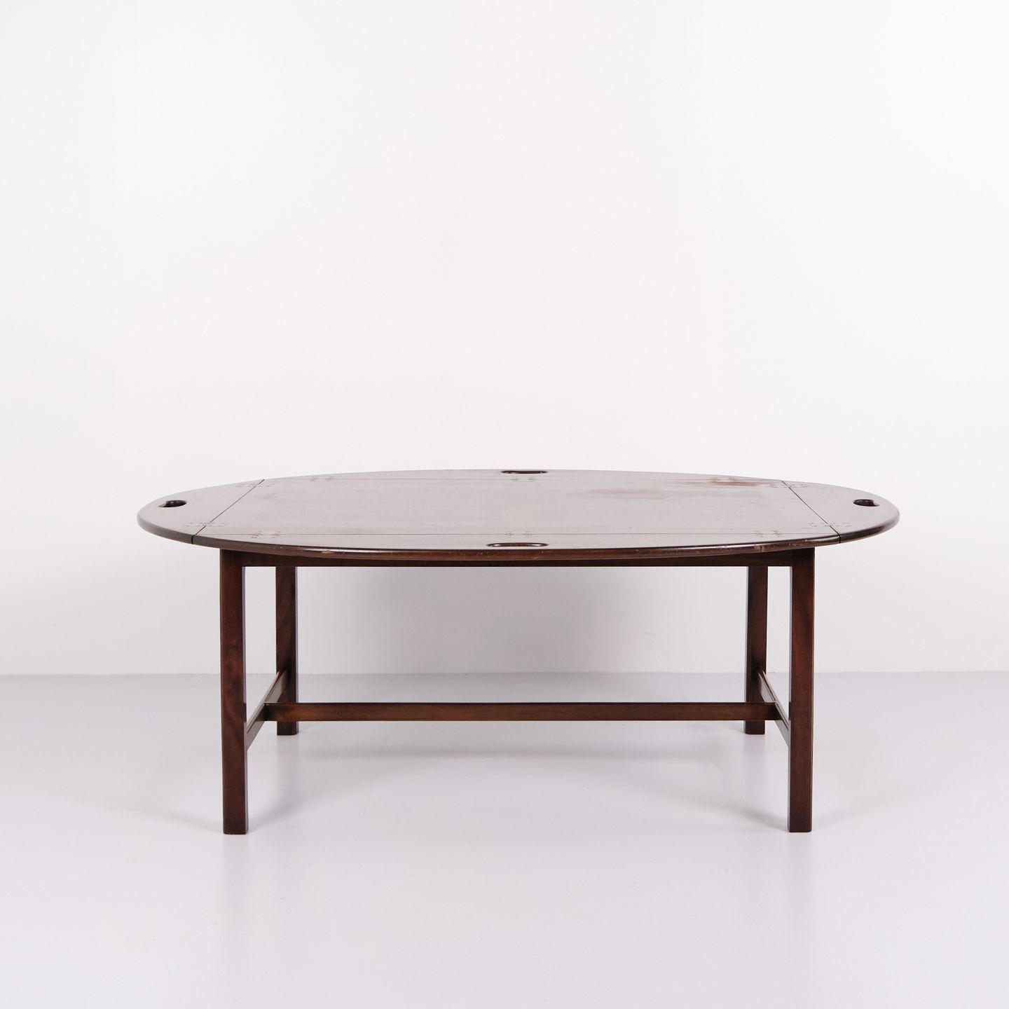 Butler Table Coffee Table In Mahogany With Brass Fittings From The 1930s