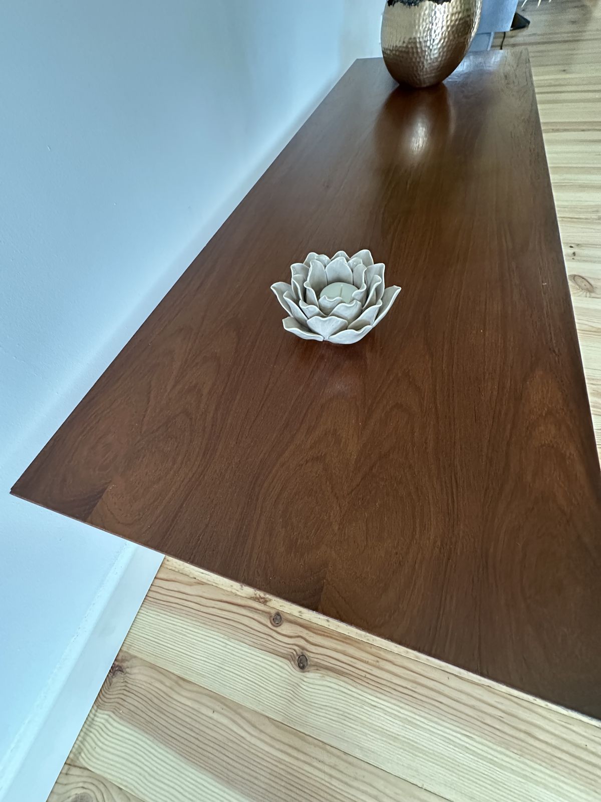 photo vinterior Mid Century Teak Coffee Table 1960's Tapered Legs