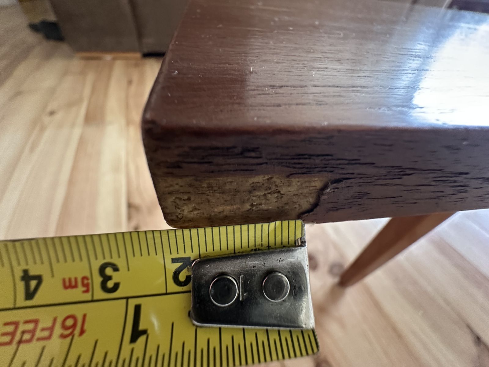 photo vintage Mid Century Teak Coffee Table 1960's Tapered Legs