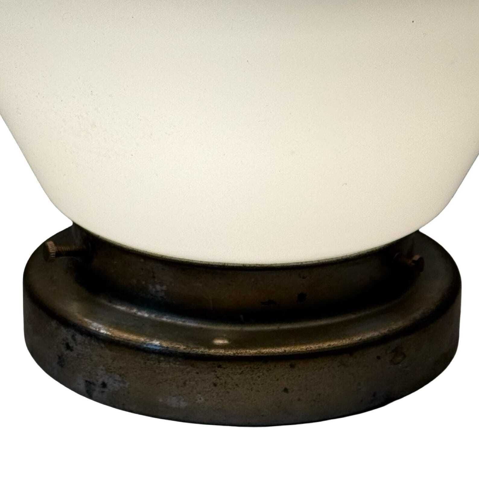 Art Deco   Gispen   Ceiling Mounted Lamp With Opaline Glass And Metal Mount photo furniture