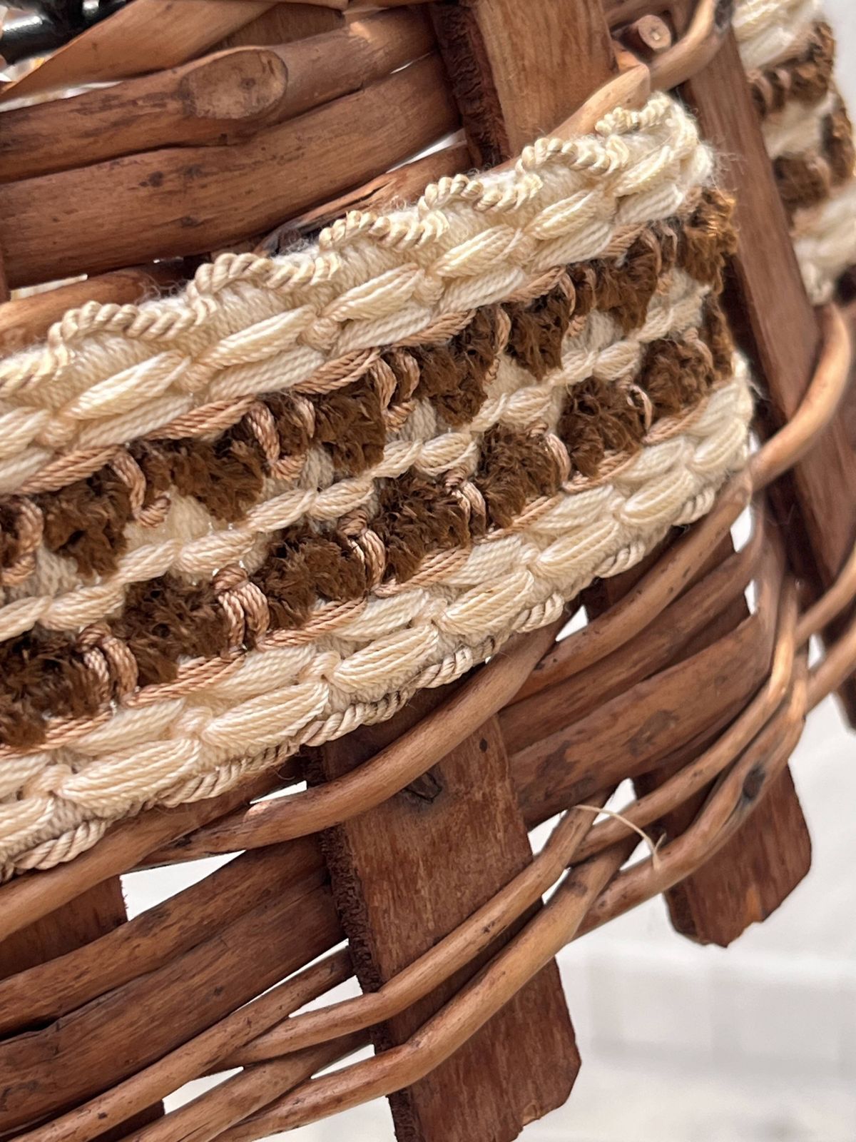 Wooden And Wicker Hanging Decoration photo Lighting