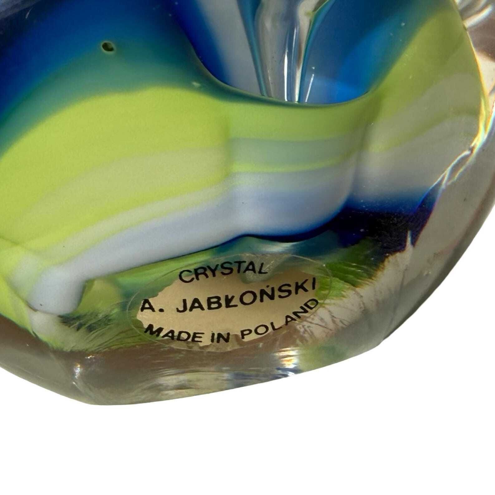Adam Jablonski   Paper Weight   Solid Crystal Glass, Signed photo Home Decor