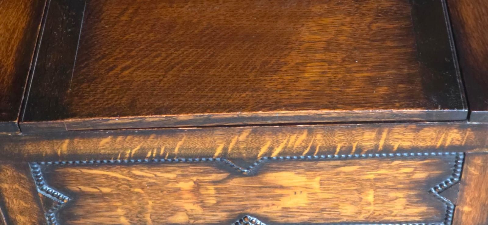 Vintage 1930s Oak Monk’s Bench Hall Settle With Umbrella Stands Jacobean Style photo buy