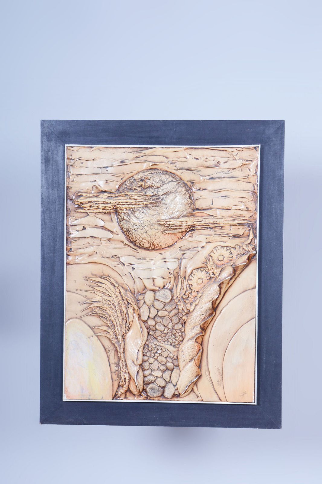 Original Mid Century Hanging Ceramic Relief, Well Preserved, Czech, 1980s