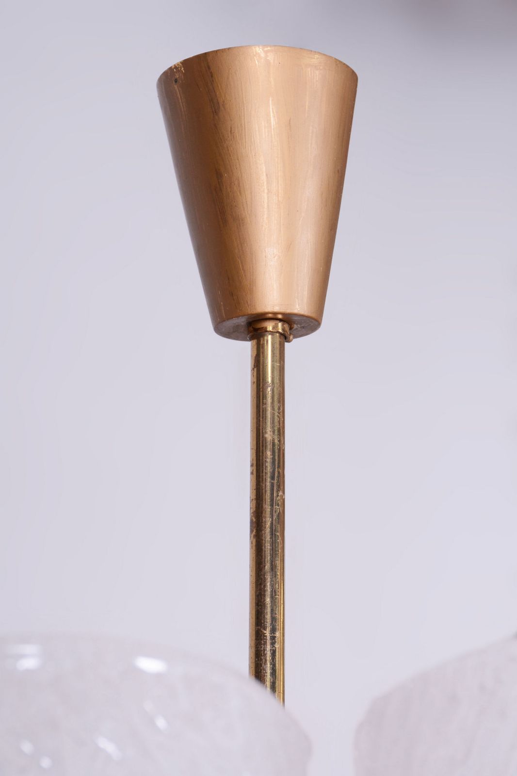 Restored Mid Century Chandelier, By J. T. Kalmar, Brass, Glass, Austria, 1950s photo 1100.0