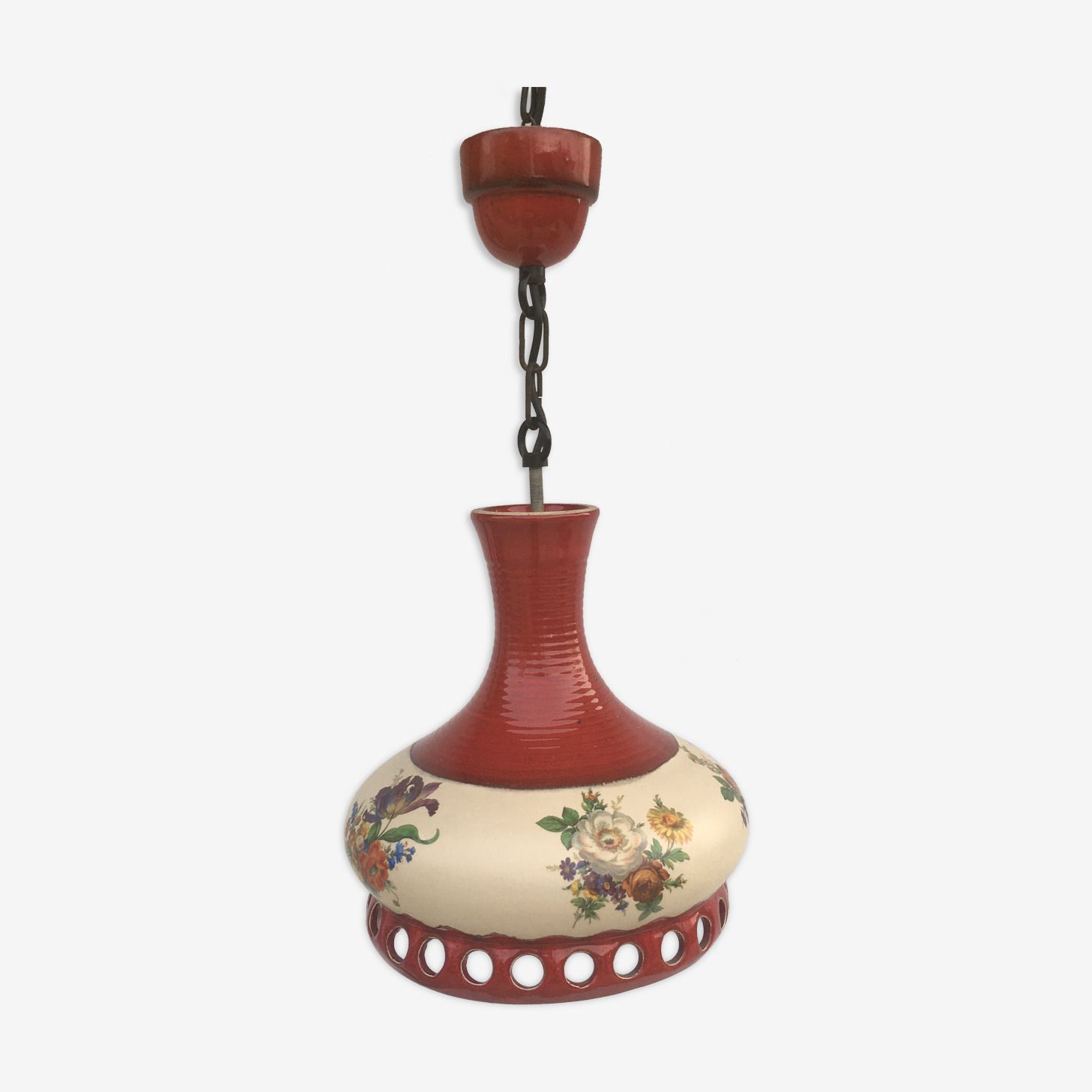Rode Keramische Hanglamp