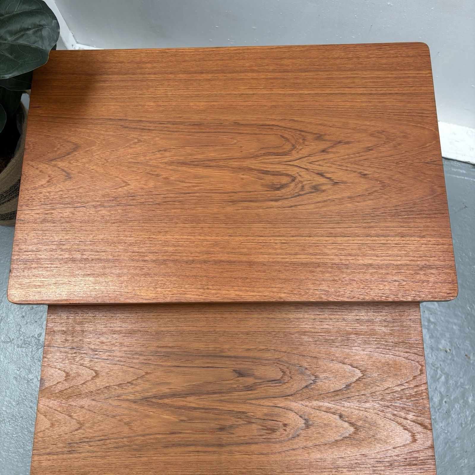 Danish Midcentury Modernist Nest Of Three Tables In Teak & Rosewood photo for sale