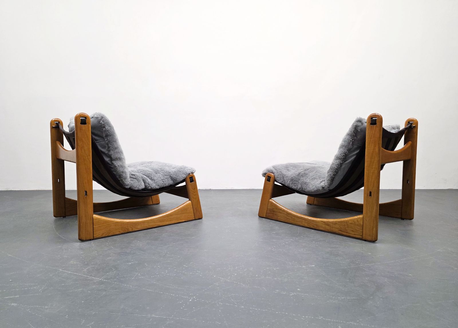 Furniture Carl Straub Lounge Chair In Sheep Wool, Germany, 1970s photo