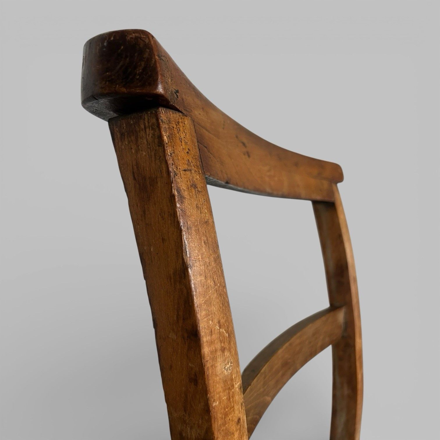 Antique Elm Church Chair – Rustic English Chapel Chair photo Furniture
