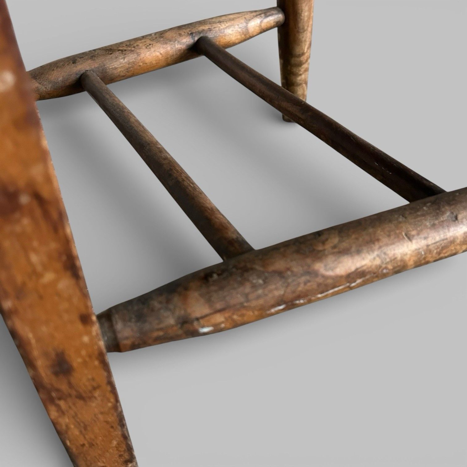 photo for sale Antique Elm Church Chair – Rustic English Chapel Chair