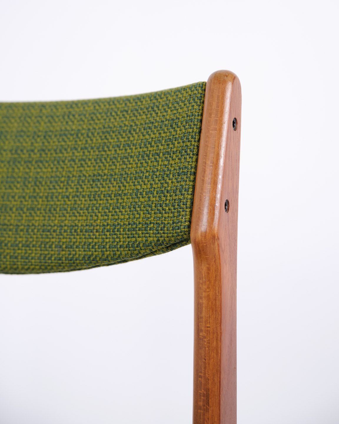 Erik Buch Dining Chair In Teak Upholstered With Green Fabric From The 1960s photo vinterior