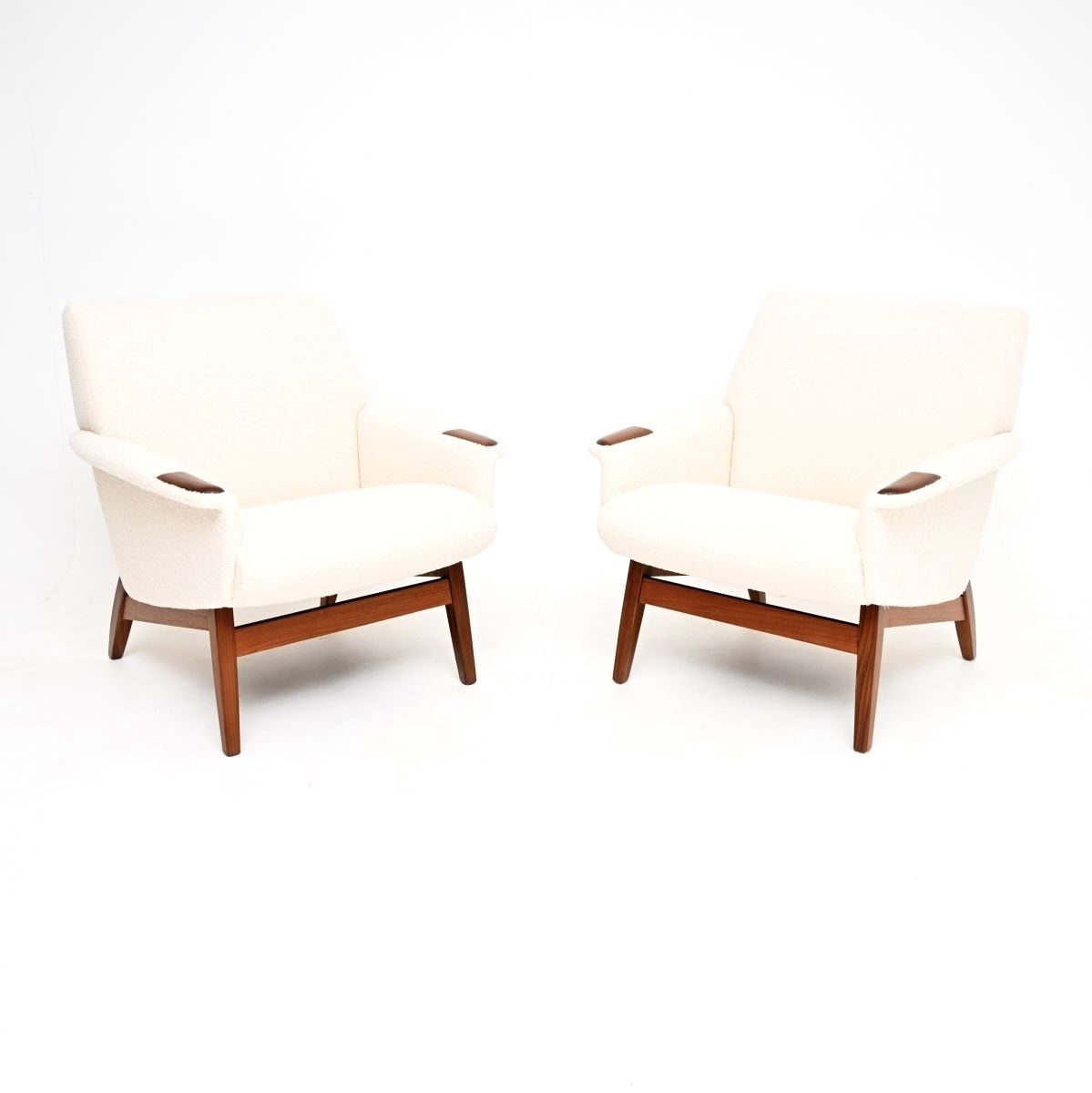 Pair Of Danish Vintage Teak Armchairs photo for sale