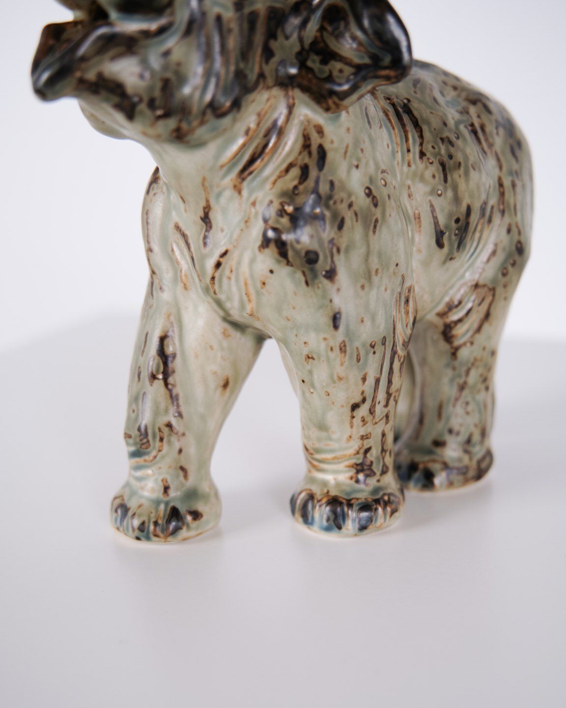 Stoneware Figurine – Standing Elephant – Model 21517 – Knud Kyhn – Royal Copenhagen photo 288.0