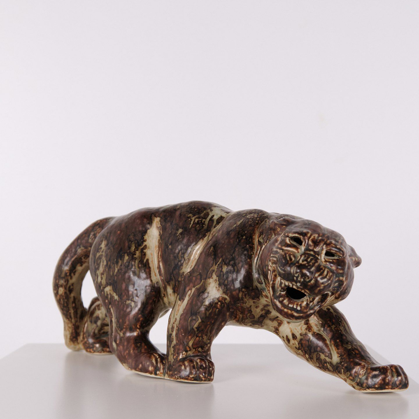 Stoneware Figurine   Panther Motif   Knud Kyhn   Royal Copenhagen   Model 20283 photo furniture