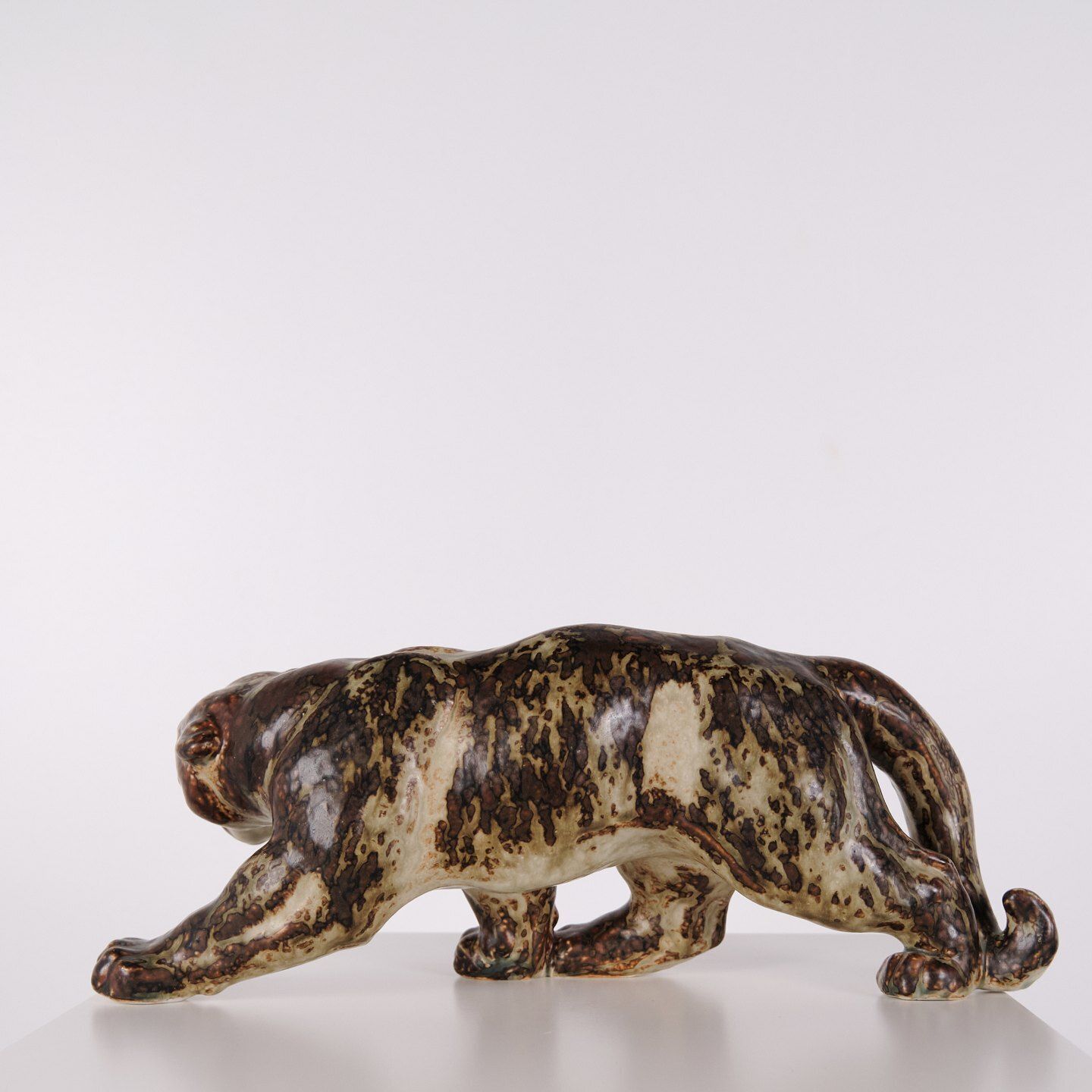Stoneware Figurine   Panther Motif   Knud Kyhn   Royal Copenhagen   Model 20283 photo Art