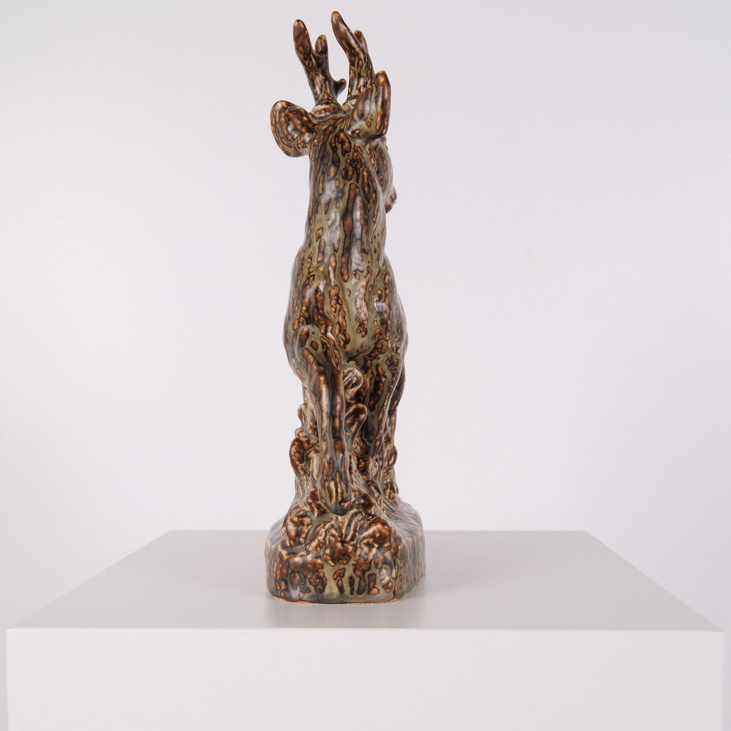 Stoneware Figurine   Designer Knud Kyhn   Royal Copenhagen   Model No. 21333   Motif Standing Deer photo Art