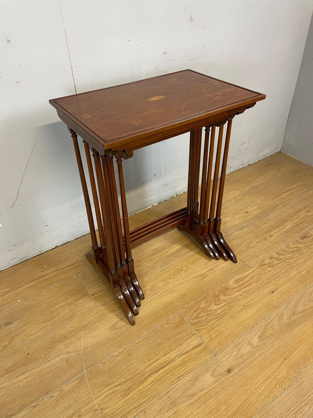 Edwardian Inlaid Mahogany Nest Of Four Tables (Quartetto)