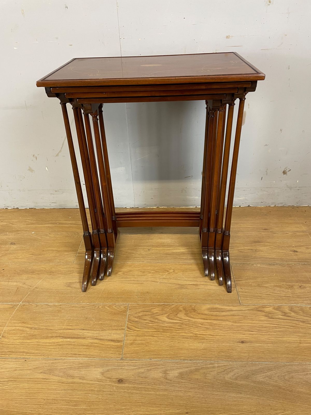 Edwardian Inlaid Mahogany Nest Of Four Tables (Quartetto) photo for sale