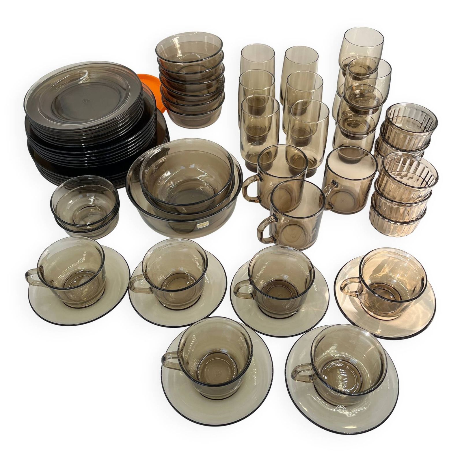 Arcopal Rookglas Set, Jaren 1970
