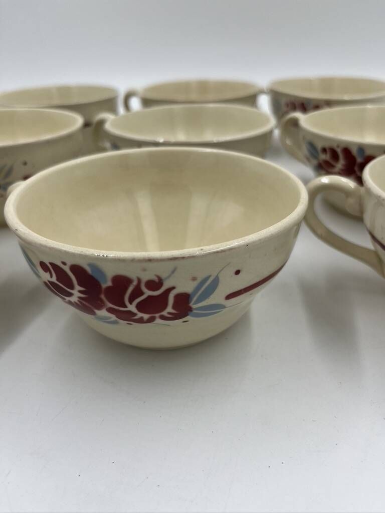 Set Van 9 Boch Frères Kopjes, 1963 photo Woonaccessoires