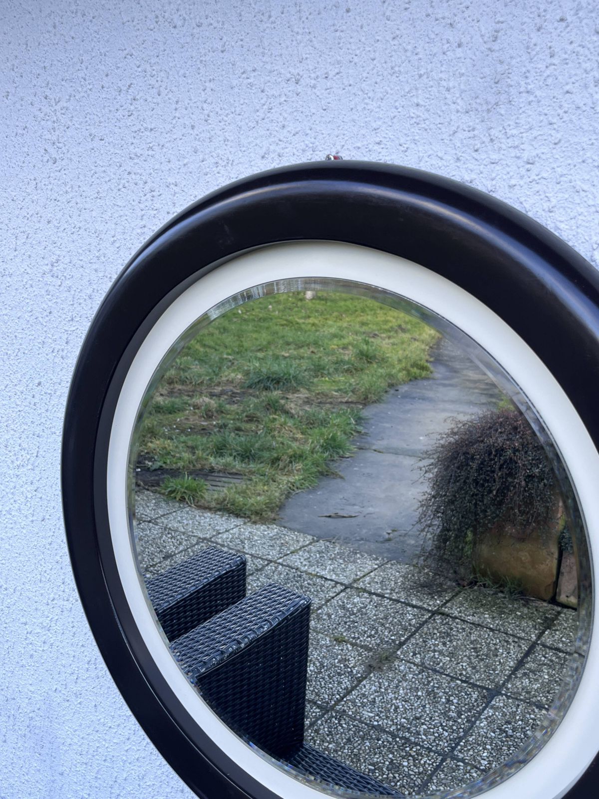 Ronde Vintage Spiegel In Bruin Resin – Modernistisch Design, Jaren 1970 photo buy