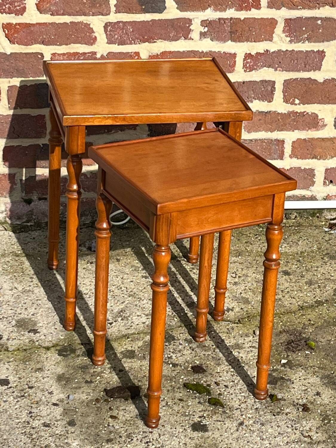 Set Of Two Nesting Tables, By Louis Philippe photo furniture
