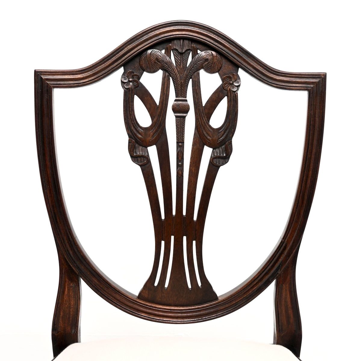 Set Of Ten Antique Mahogany Shield Back Dining Chairs photo 2925.0