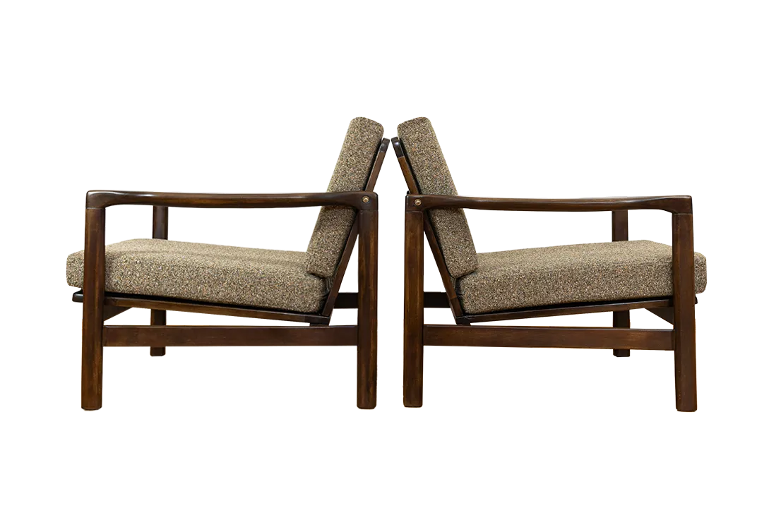 Vintage Armchairs By Zenon Bączyk, 1960's, Set Of 2