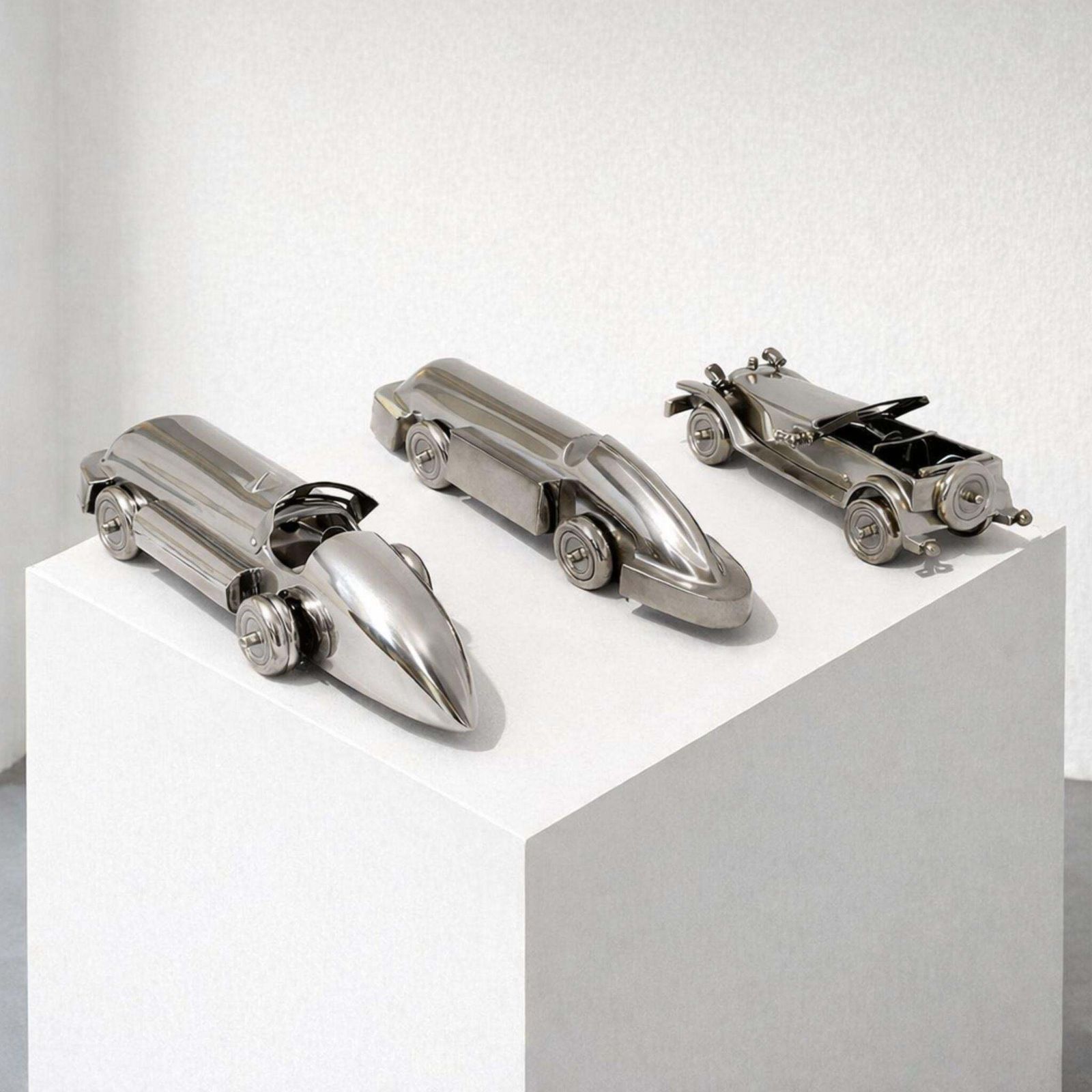 Art Deco Home Accessories Cars Futurism Decorative Cast Metal Car, Italy, 1930s photo furniture
