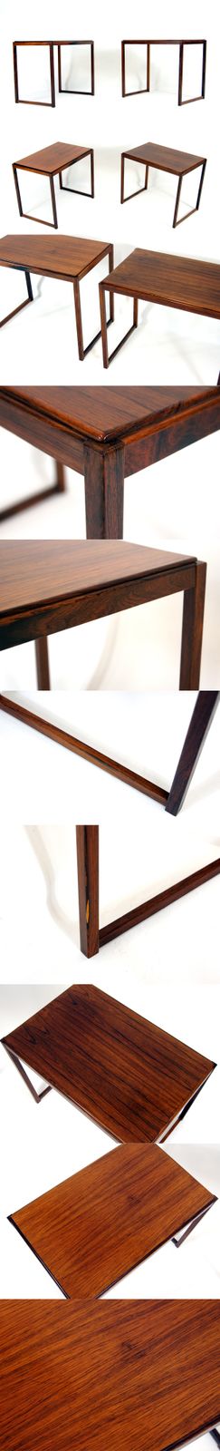 Pair Of Retro Vintage Bedside Side Coffee Tables Mid Century Danish Teak 60s 70s photo furniture